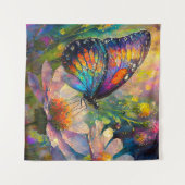 Tenture Papillon coloré et Fleurs sauvages à Sunrise (Devant (Horizontal))