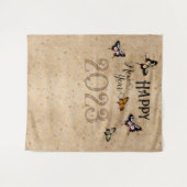 Tenture Papillon d'une typographie élégante Étoiles Rustiq (Devant (Horizontal))