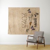 Tenture Papillon d'une typographie élégante Étoiles Rustiq (En situation (horizontale))