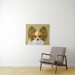 Tenture Papillon (Hound Tri) Peinture - Art Chien original