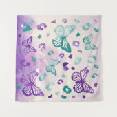 Tenture Papillon léopard blanc (Devant (Horizontal))