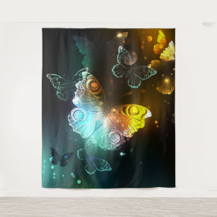 Tenture Papillon lumineux et papillons de nuit