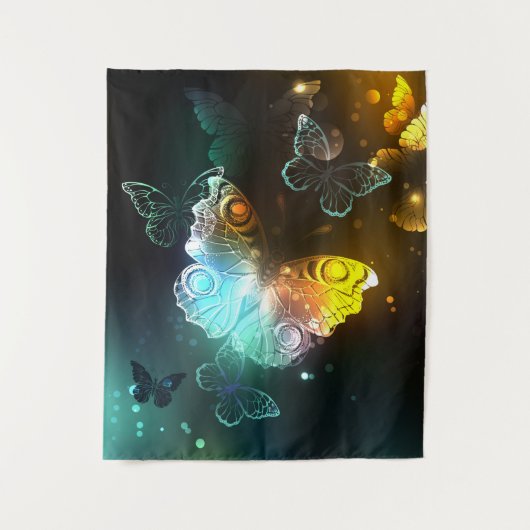 Tenture Papillon lumineux et papillons de nuit (Devant)