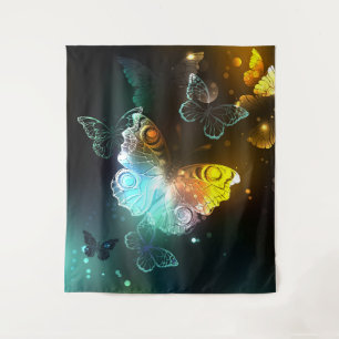 Tenture Papillon lumineux et papillons de nuit