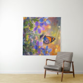 Tenture Papillon minuscule sur les Fleurs sauvages au leve (En situation (horizontale))