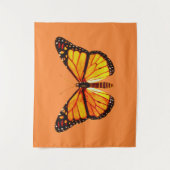 Tenture Papillon monarque, orange doré et noir (Devant)