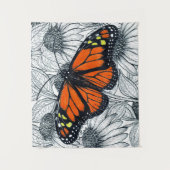 Tenture Papillon monarque sur coneflowers (Devant)