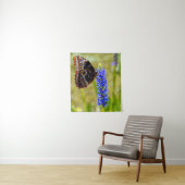 Tenture Papillon morpho bleu sur une orchidée de marais (En situation)