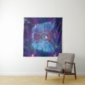 Tenture Papillon Morpho / Galaxie Mandala (En situation (horizontale))