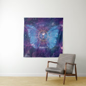 Tenture Papillon Morpho / Galaxie Mandala (En situation)