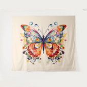 Tenture Papillon rétro couleur (Devant (Horizontal))