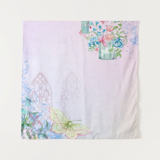Tenture papillon romantique Arrière - plan (Devant)