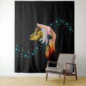 Tenture Papillon sur Lotus Bloom (En situation)