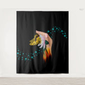 Tenture Papillon sur Lotus Bloom (Devant)