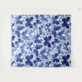 Tenture Papillons Aquarelle Bleu (Devant (Horizontal))