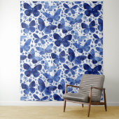 Tenture Papillons Aquarelle Bleu (En situation)