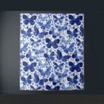 Tenture Papillons Aquarelle Bleu<br><div class="desc">Peinture à papillon bleu et blanc Indigo.</div>