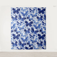 Papillons Aquarelle Bleu