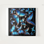 Tenture Papillons bleus (Devant (Horizontal))
