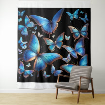 Papillons bleus