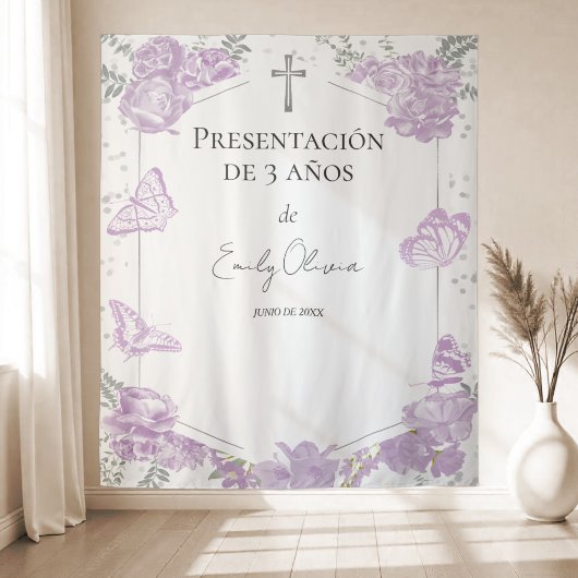 Tenture Papillons de fond Presentación 3 años