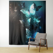 Tenture Papillons de nuit à la menthe (En situation)