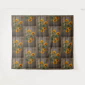 Tenture Papillons de tournesol rustique Barre (Devant (Horizontal))