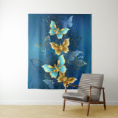Tenture Papillons dorés (En situation)