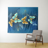 Tenture Papillons dorés (En situation (horizontale))