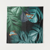 Tenture Papillons du Paradis/Tropical Turquoise Splash (Devant (Horizontal))