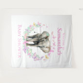 Tenture Papillons Eléphants mignons (Devant (Horizontal))