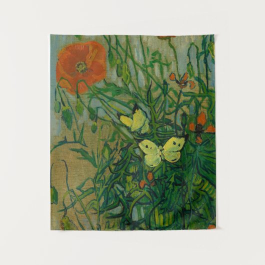 Tenture Papillons et pavots, 1889 par Vincent van Gogh (Devant)