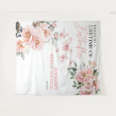 Tenture Papillons Fête des mariées bleue rose (Devant (Horizontal))