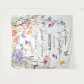 Tenture Papillons Fleur sauvage arrière-plan Fête des mari (Devant (Horizontal))