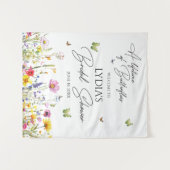 Tenture Papillons Fleur sauvage arrière-plan Fête des mari (Devant (Horizontal))