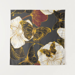 Tenture Papillons & Fleurs : Motif Bohème de Printemps