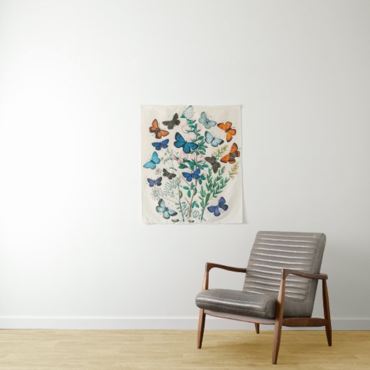 Tenture Papillons, illustration vintage (En situation)
