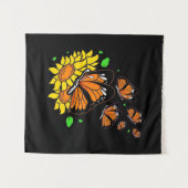 Tenture Papillons monarques (Devant (Horizontal))
