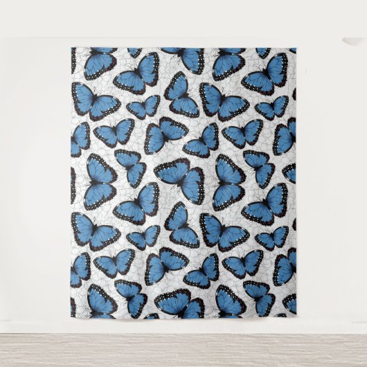 Tenture Papillons morpho bleu (Devant)
