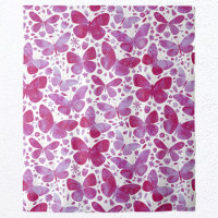 Papillons Motif Aquarelle rose