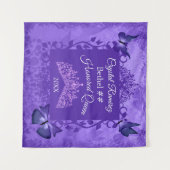 Tenture Papillons pourpres, Princesse Tiara, Reine honorée (Devant (Horizontal))