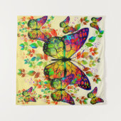 TENTURE PAPILLONS PRINTANIERS NATURE COLORÉE (Devant (Horizontal))