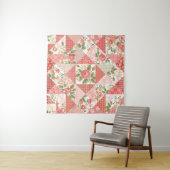 Tenture Papillons rose Patchwork sans couture (En situation)