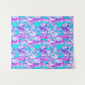 Tenture Papillons, Violet et Tturquoise (Devant (Horizontal))