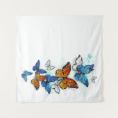 Tenture Papillons volants Morpho et Monarch (Devant (Horizontal))