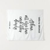 Tenture Par-dessus tout, aimez-vous profondément Signe de  (Devant (Horizontal))