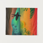 Tenture Paradis océanique d'été (Devant (Horizontal))