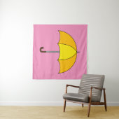 Tenture Parapluie Jaune (En situation (horizontale))