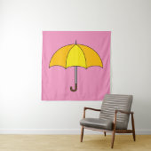 Tenture Parapluie Jaune (En situation)