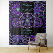 Tenture Parapluie violet & coeurs .7 (En situation)